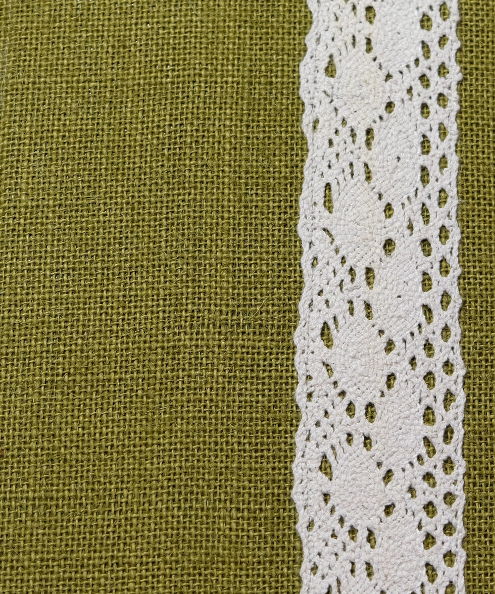 Olive Jute with Crochet lace Handmade Diary