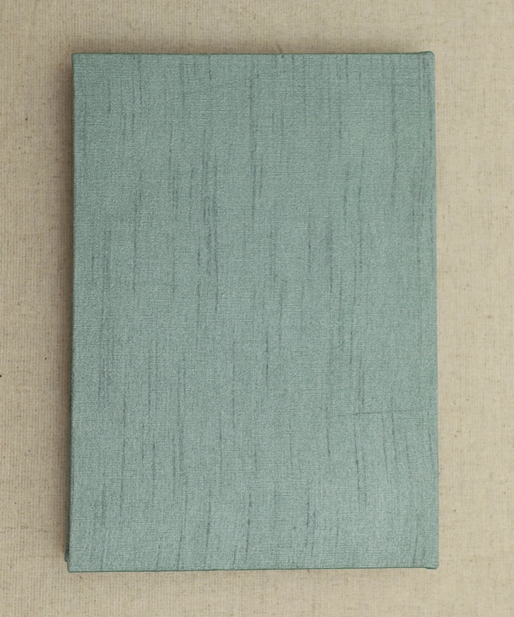 Sea Green Dupion Hand Embroidered Diary