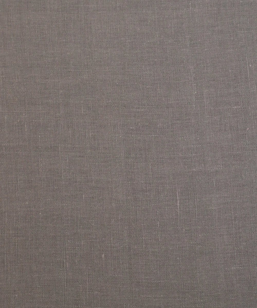 Dark Grey Linen Blend Solid Table Cloth with Faggoting  (60" x 90")