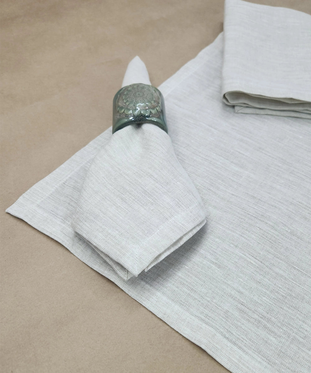 Set of 6 pcs Natural Pure Linen Table Napkin (16"x16")