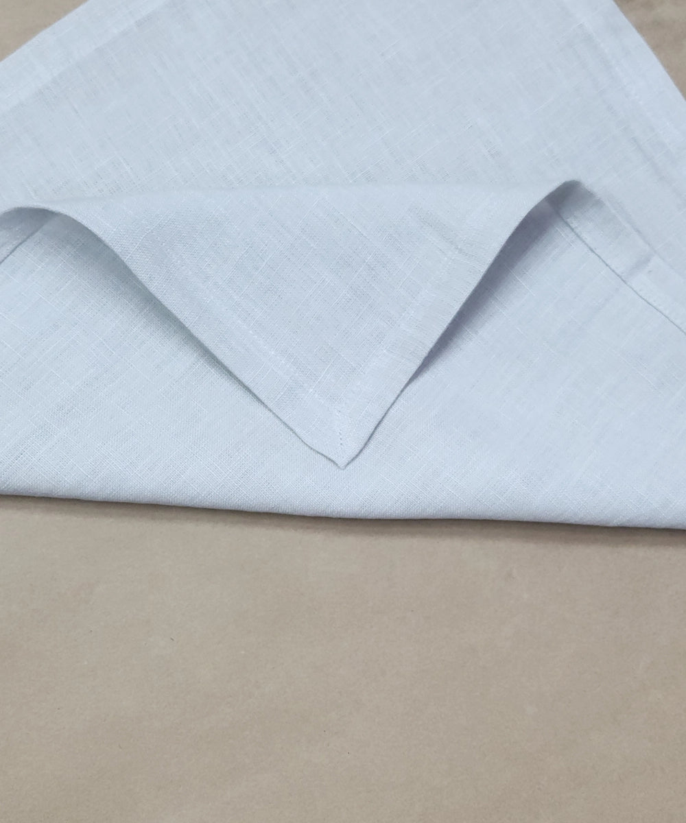 Set of 6 pcs Light Grey Pure Linen Table Napkin (16"x16")