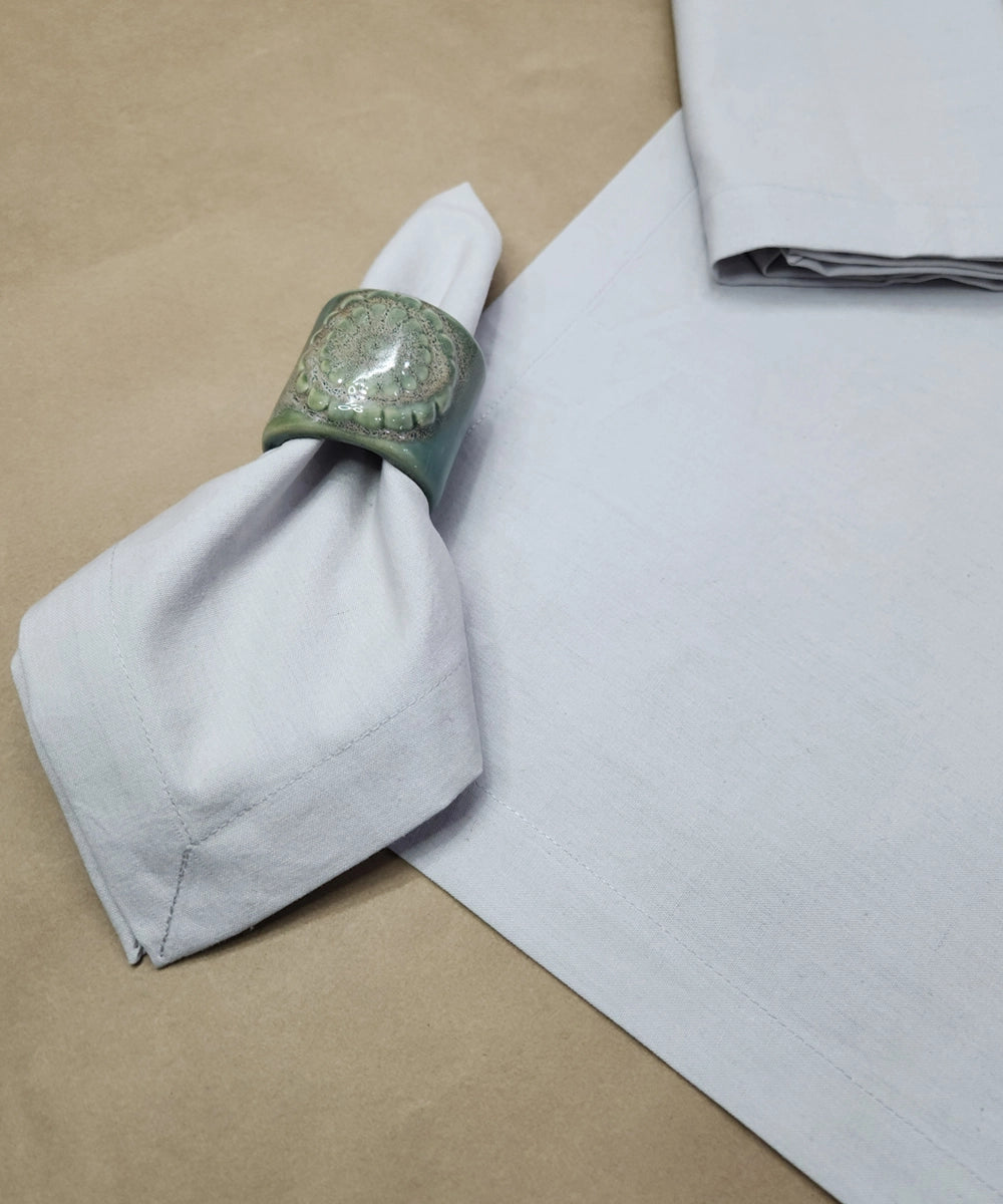 Set of 6 pcs Light Grey Cotton Table Napkin (16"x16")