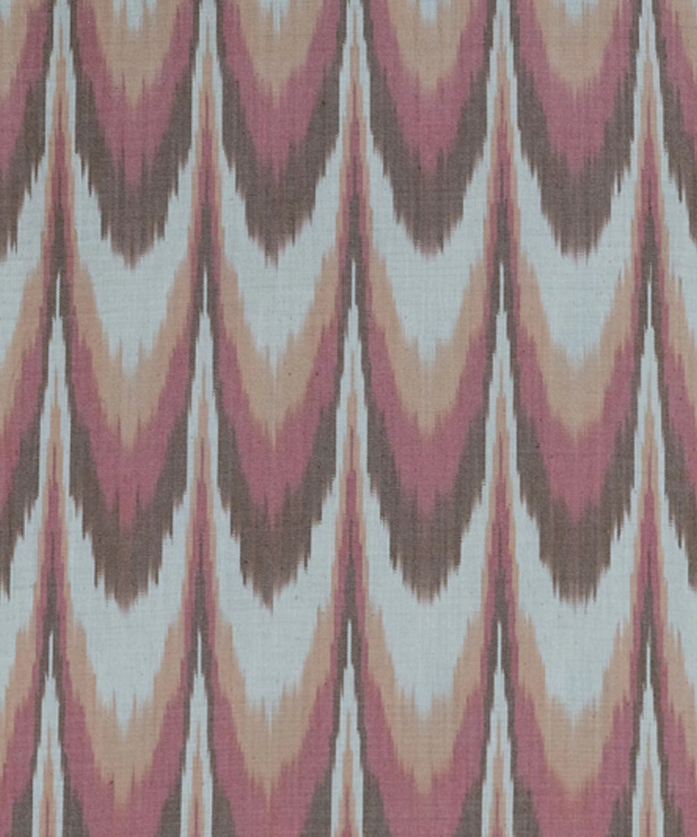 Pink Multi Ikat Handloom Textile Wall Art | 25" x 19" Unframed