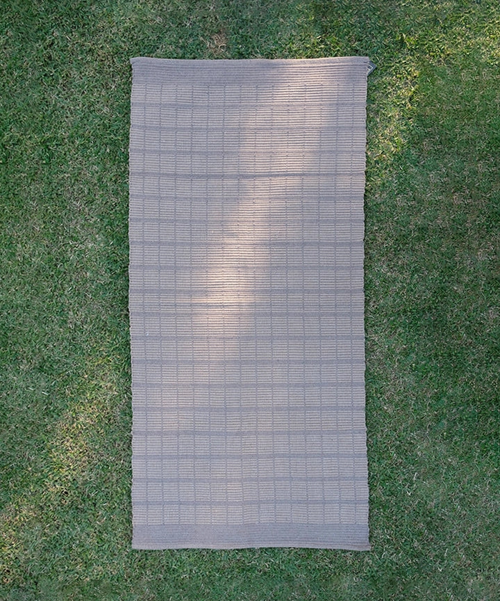 Beige Pure Handloom Cotton Yoga Mat